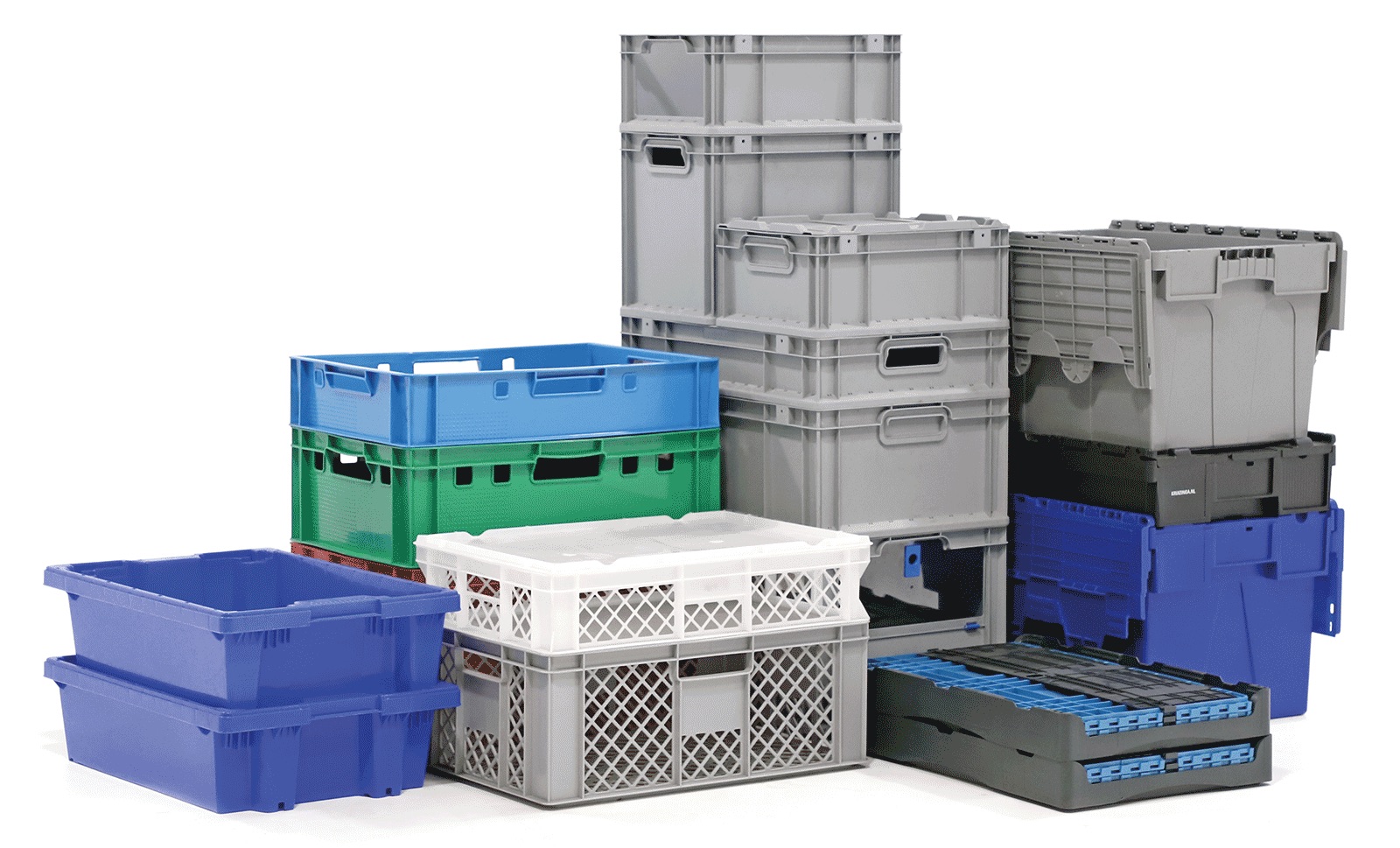 Bacs empilables en plastique
