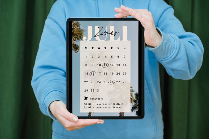 zomervakantie planning planbord vasthouden