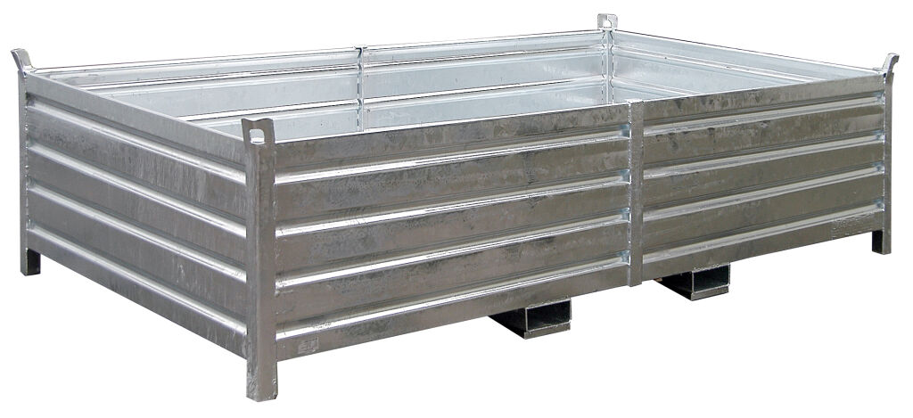 Stacking box steel fixed construction with four closed walls