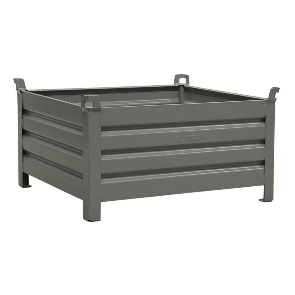 Caisse palette métallique construction compact avec quatre murs fermés
