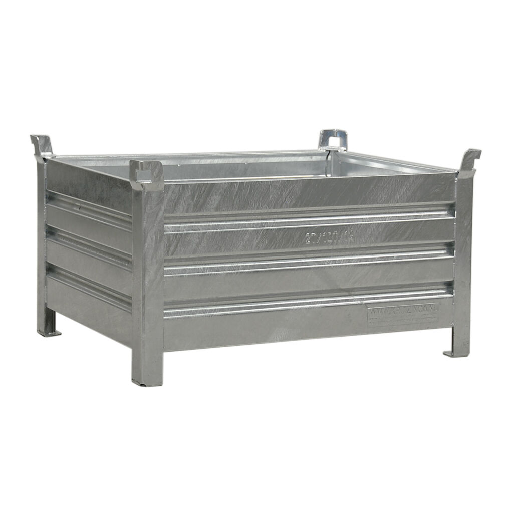 Stacking box steel fixed construction with four closed walls