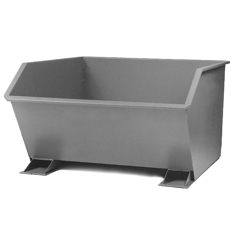 Automatic tilting automatic tilting container low construction height