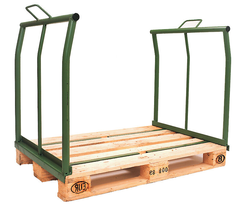 Pallet stacking frames construction bracket without pallet