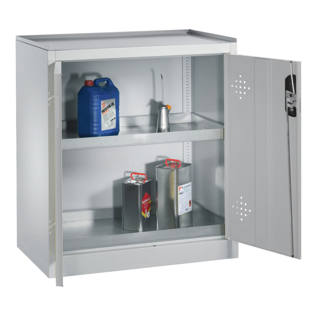 Occasional cabinets with 2 perforated hinged door and 2 Retention Basins