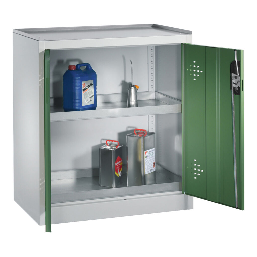 Occasional cabinets with 2 perforated hinged door and 2 Retention Basins