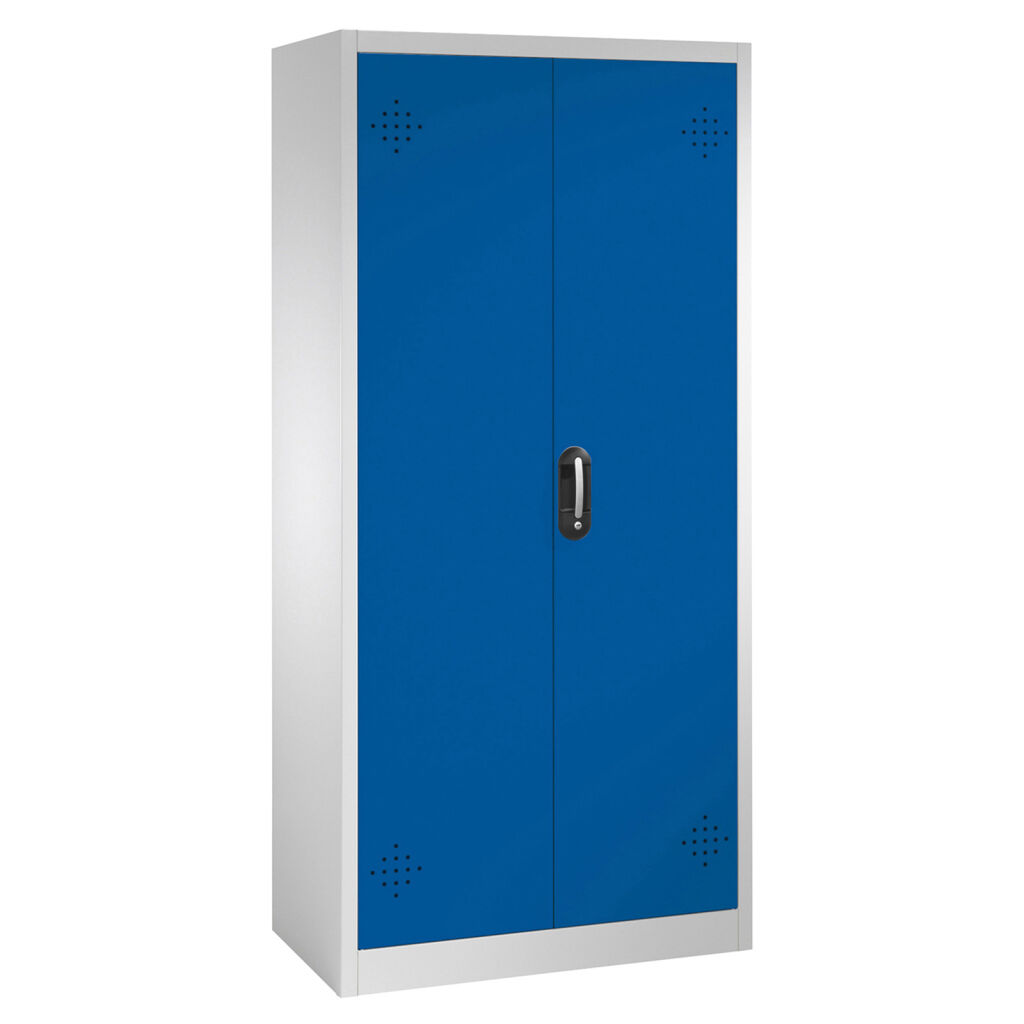 Armoire de sûreté avec 2 porte coulissante avec perforation d’aération et 4 bacs de rétention
