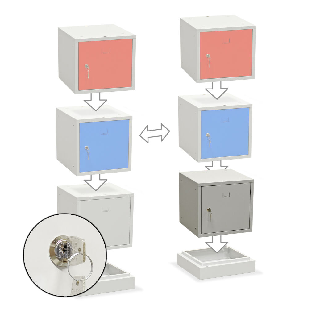 Locker cabinet helmet cabinet 1-door element (cylinder lock)