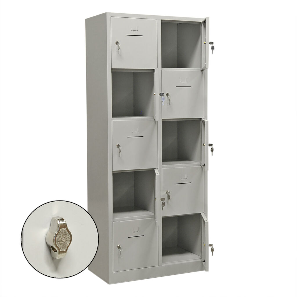 Casier armoire pour casques 10 portes (cadenas)