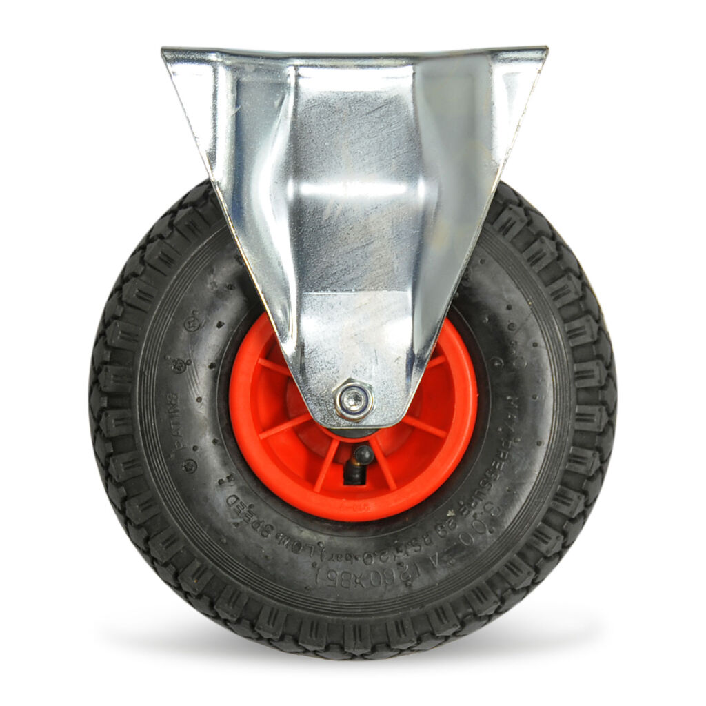 Roulettes pneumatiques roue fixes Ø 252 mm 