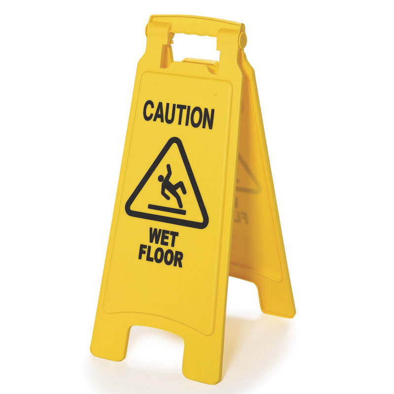 Cleaning safety signs safety markings double sided warning sign