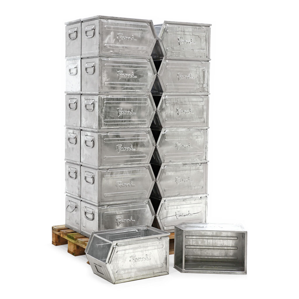 Storage bin steel grip opening