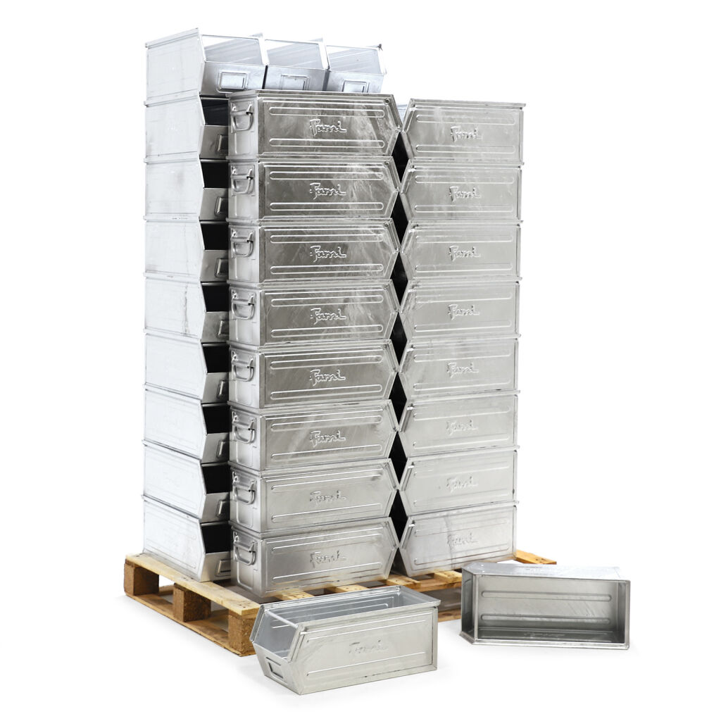 Storage bin steel grip opening