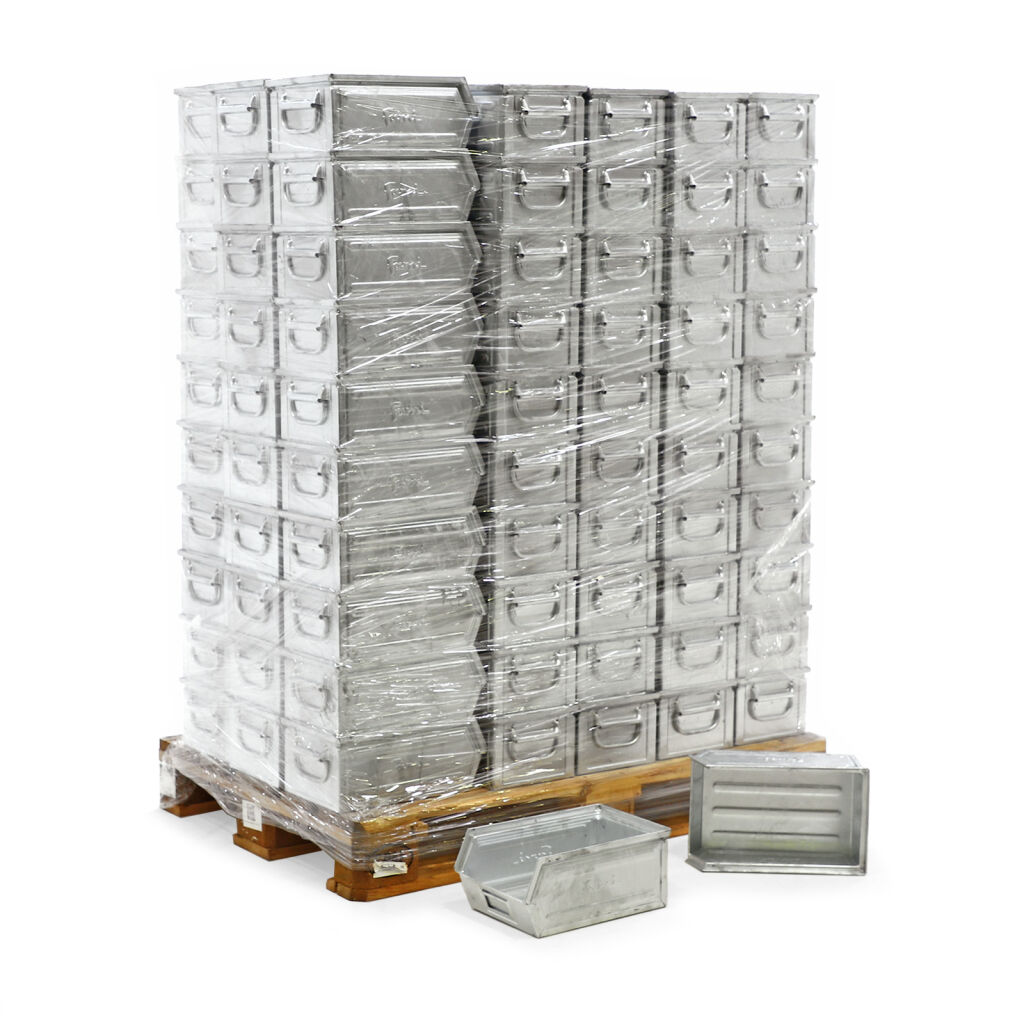 Storage bin steel grip opening