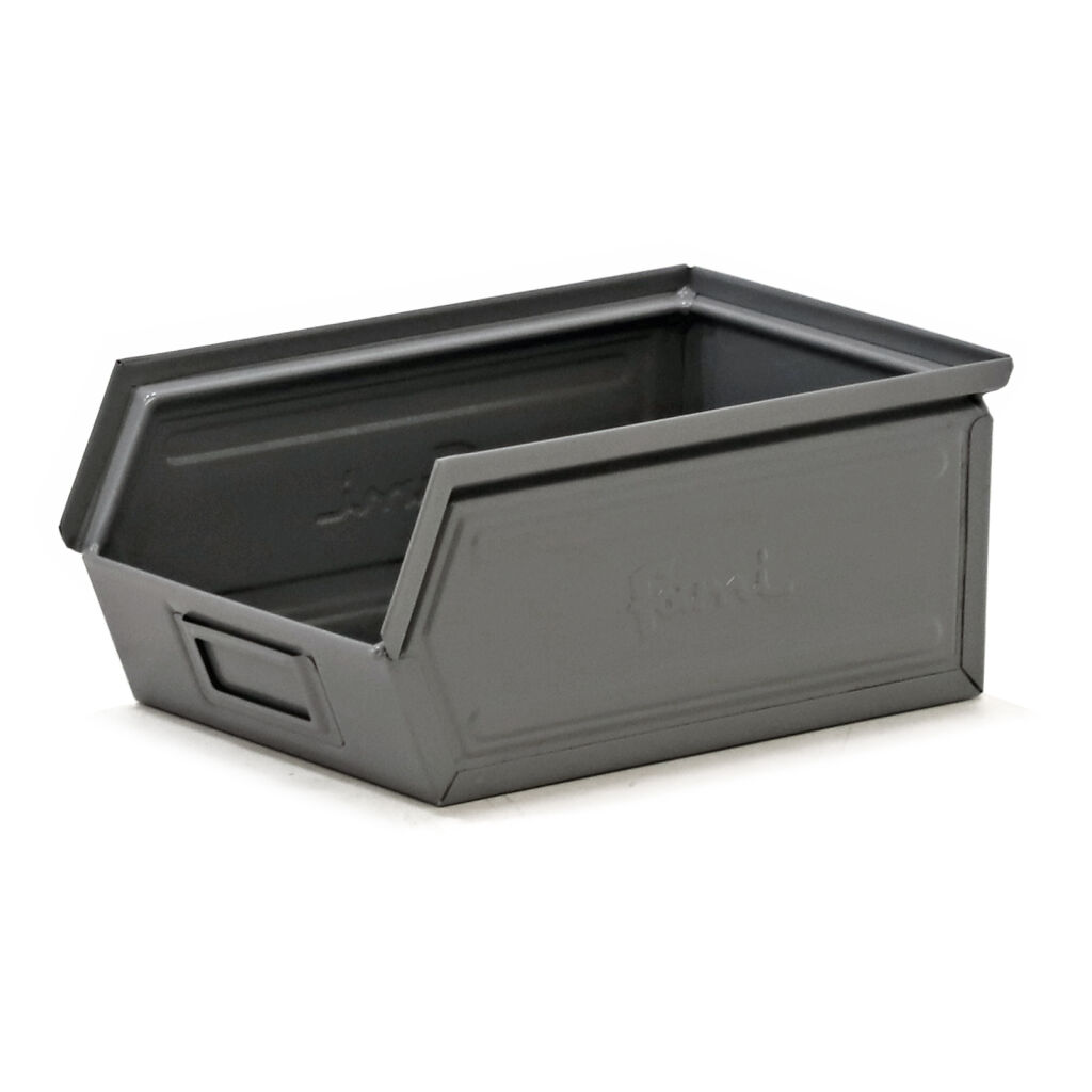 Storage bin steel grip opening