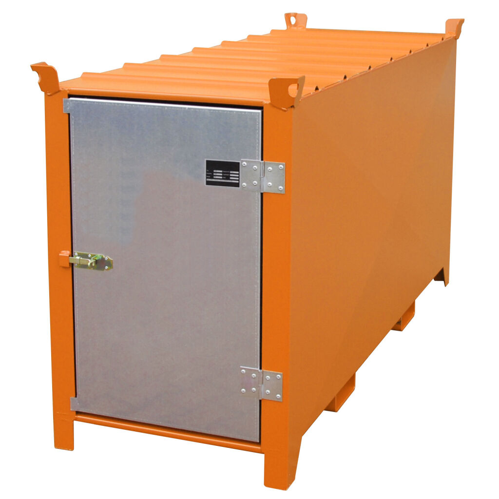 Coffre de chantier et de sécurité Box pour tubes fluorescents empilable + hissable