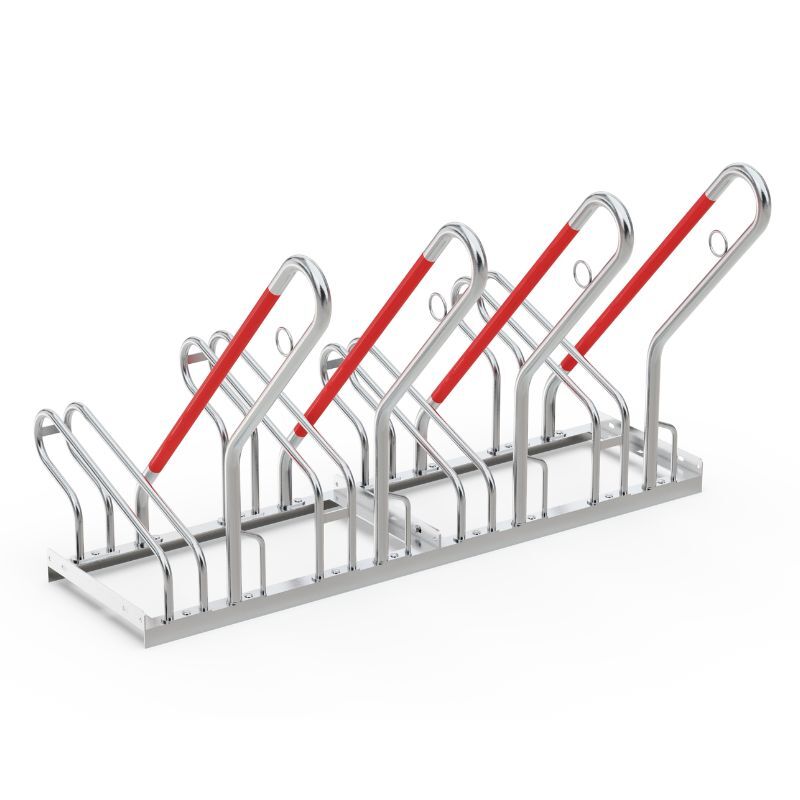 Cycle racks bike rack 4-piece, single-sided 