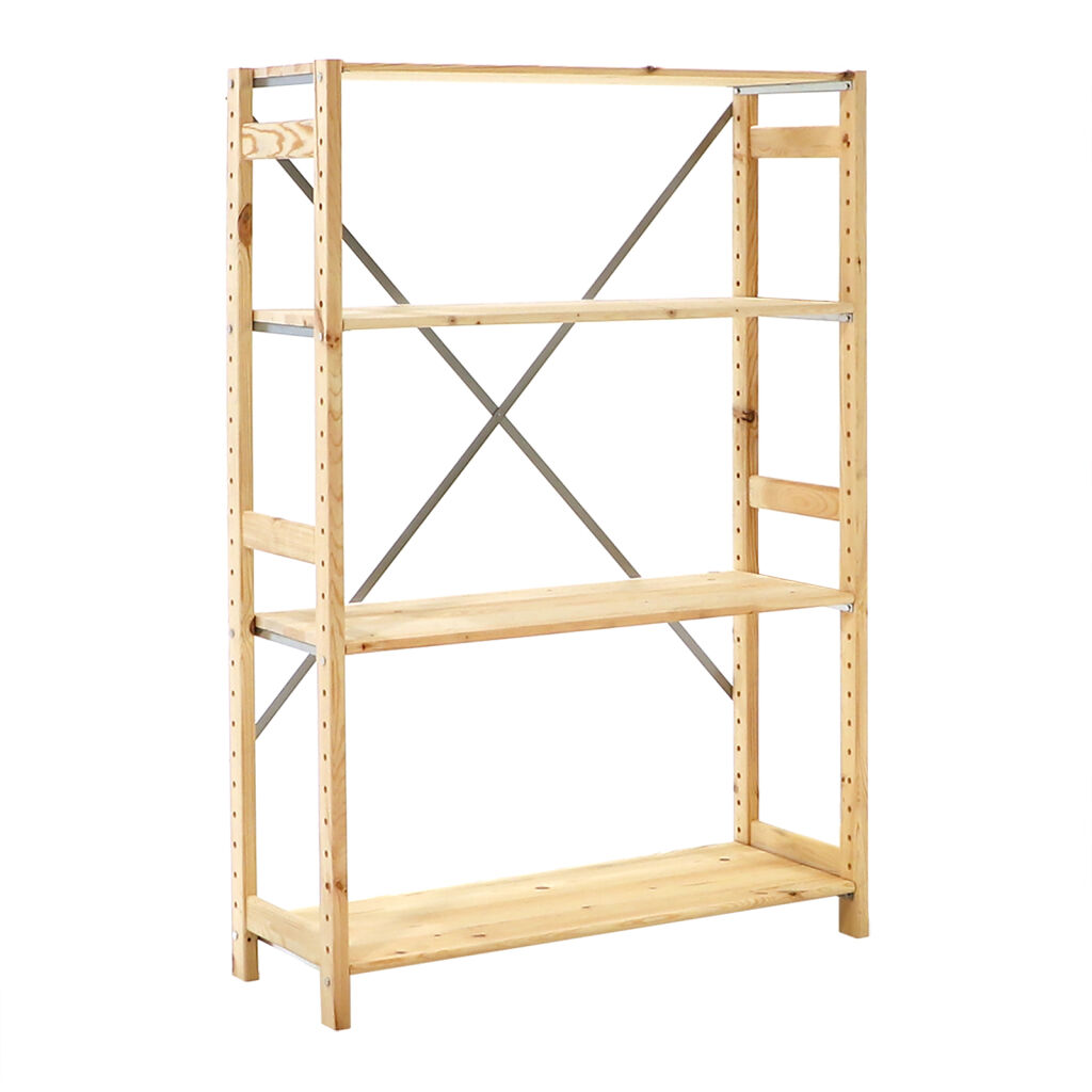 Rayonnage en bois section initiale