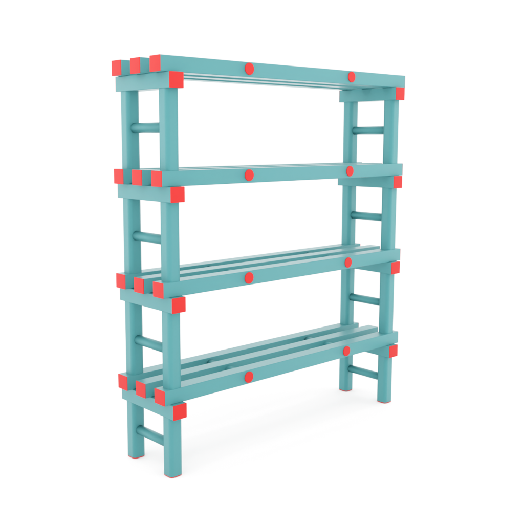 Rayonnage en plastique eurostelle modulaire