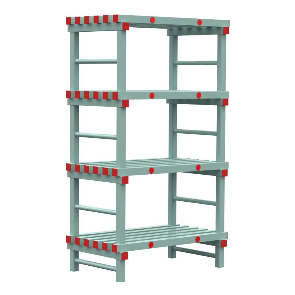 Rayonnage en plastique eurostelle modulaire