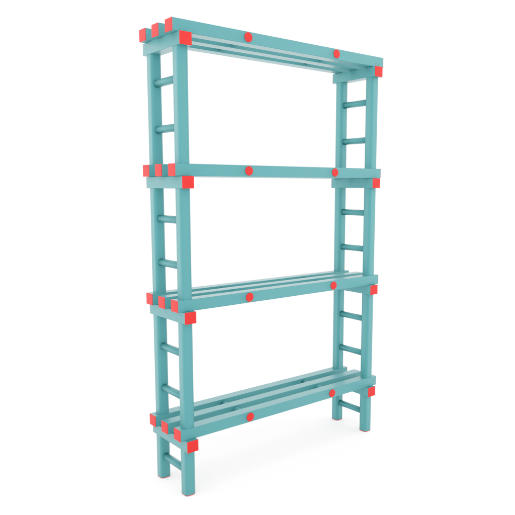 Rayonnage en plastique eurostelle modulaire
