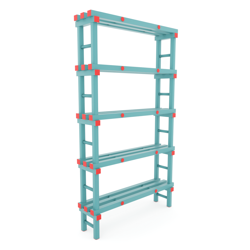 Rayonnage en plastique eurostelle modulaire
