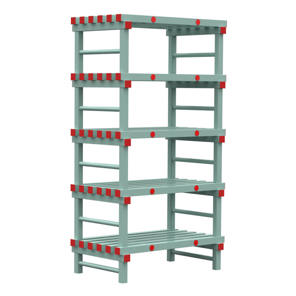 Rayonnage en plastique eurostelle modulaire
