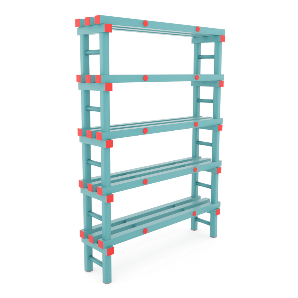 Rayonnage en plastique eurostelle modulaire