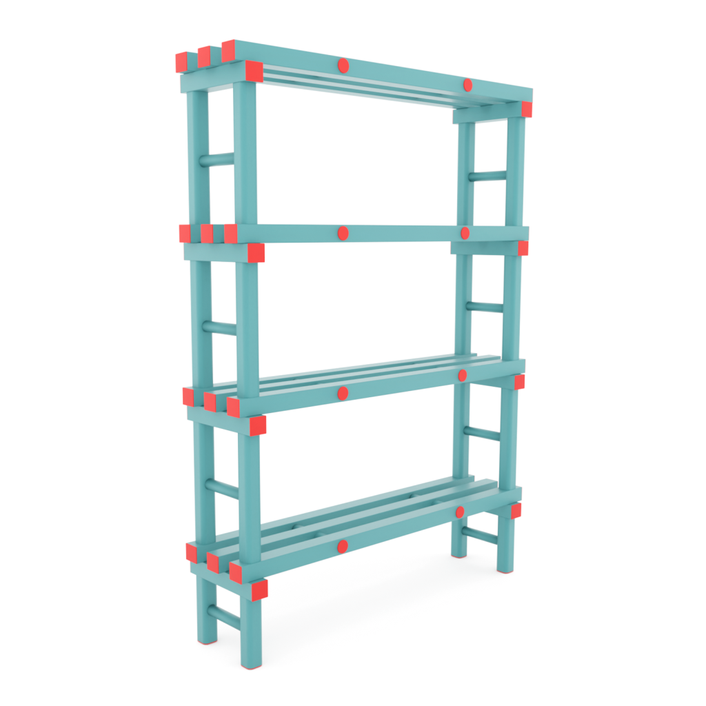 Rayonnage en plastique eurostelle modulaire