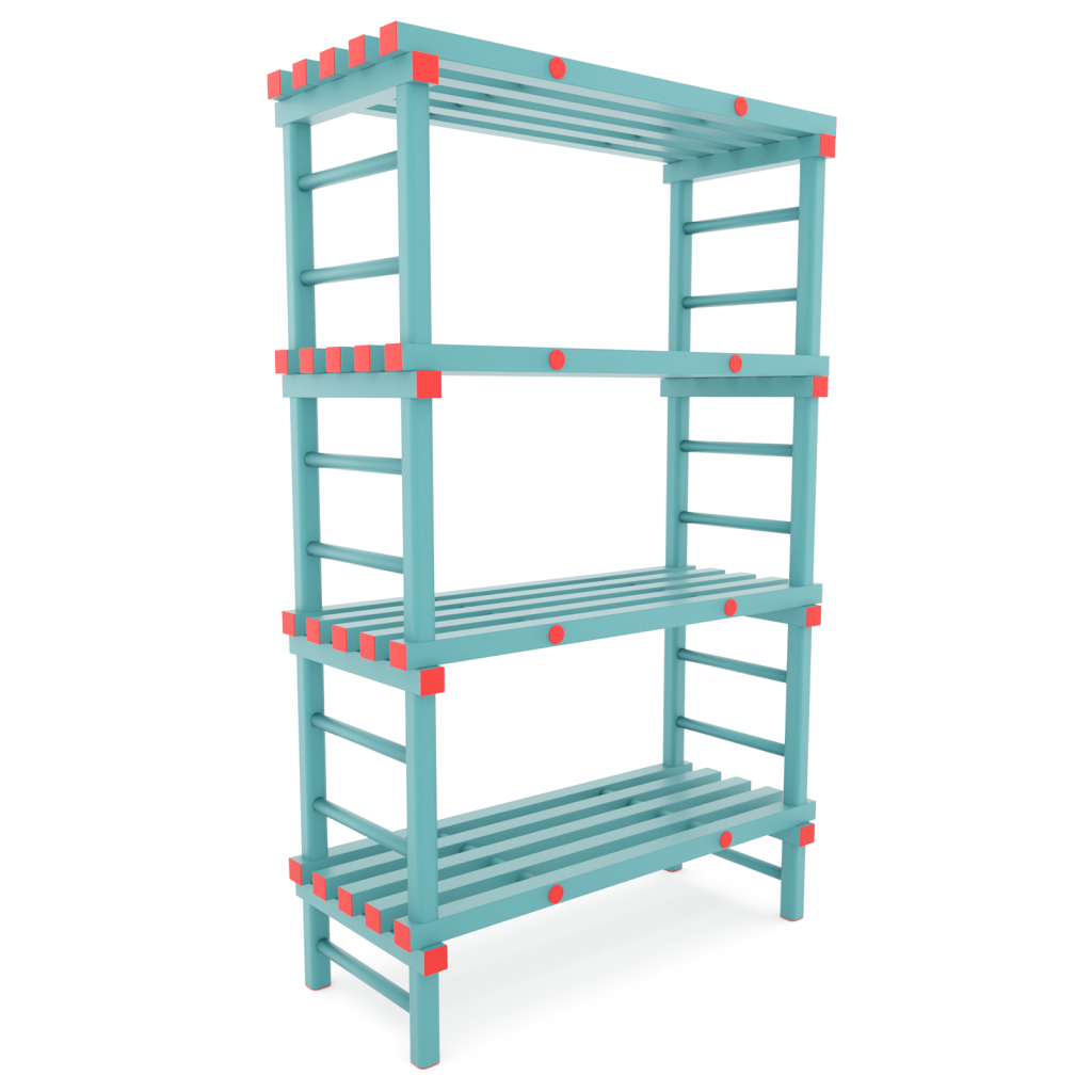 Rayonnage en plastique eurostelle modulaire