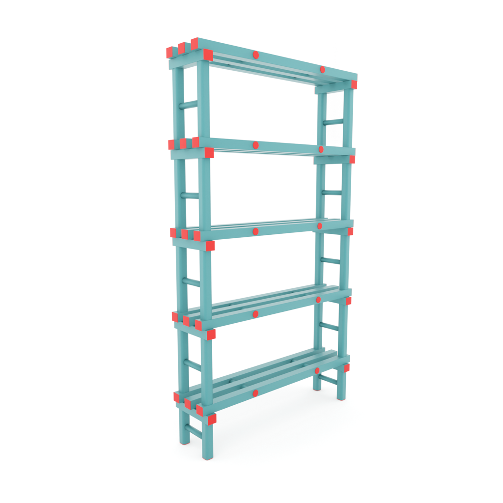 Rayonnage en plastique eurostelle modulaire