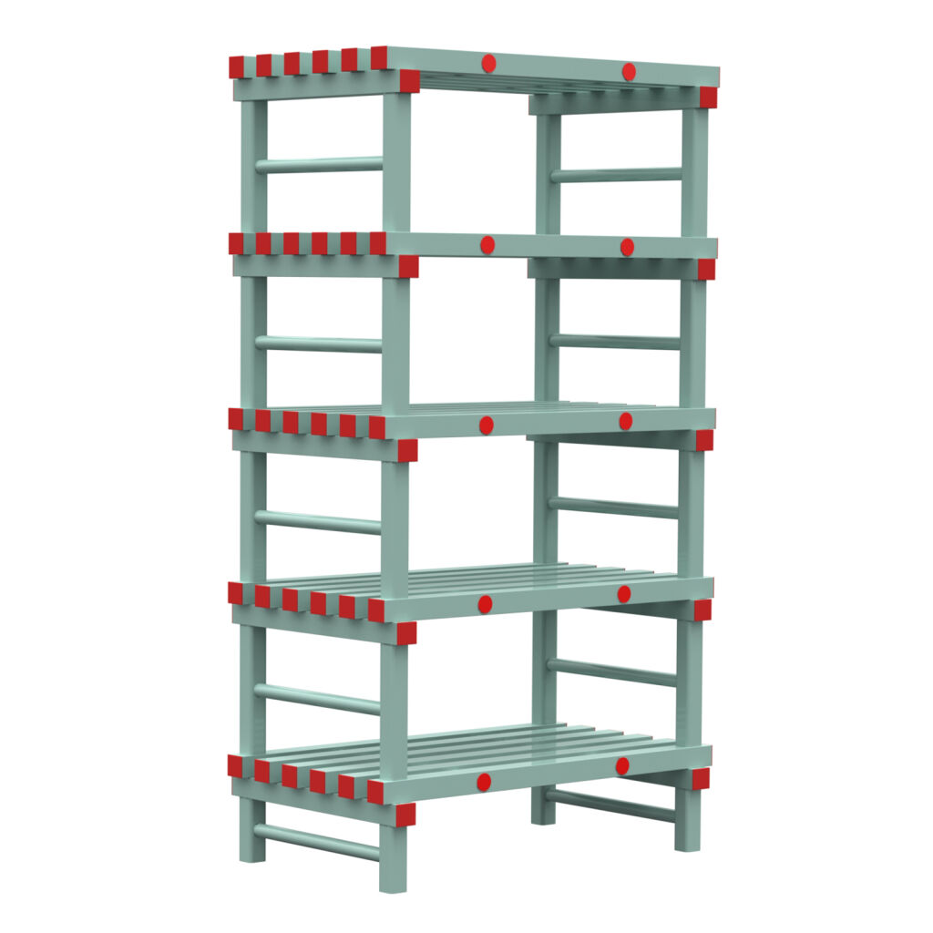 Rayonnage en plastique eurostelle modulaire