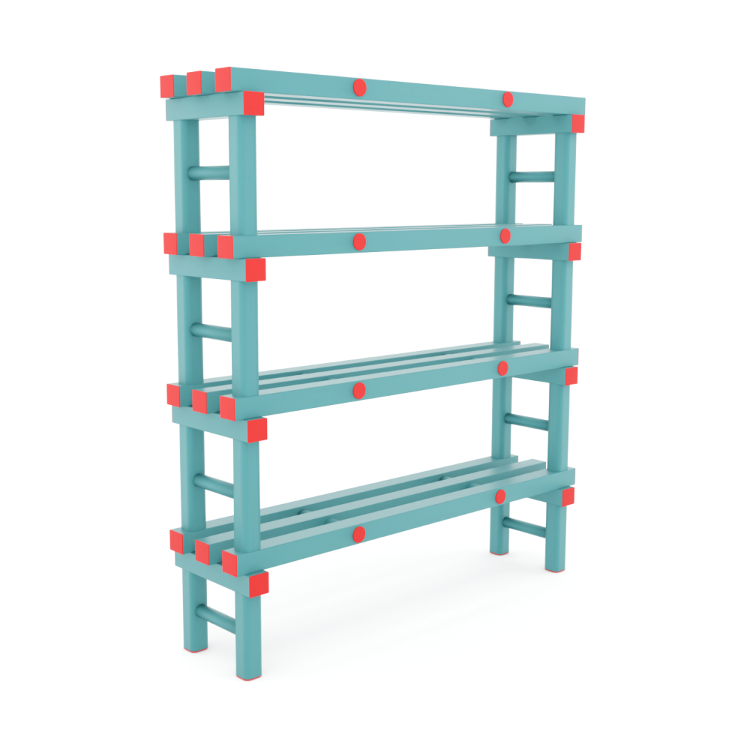 Rayonnage en plastique eurostelle modulaire