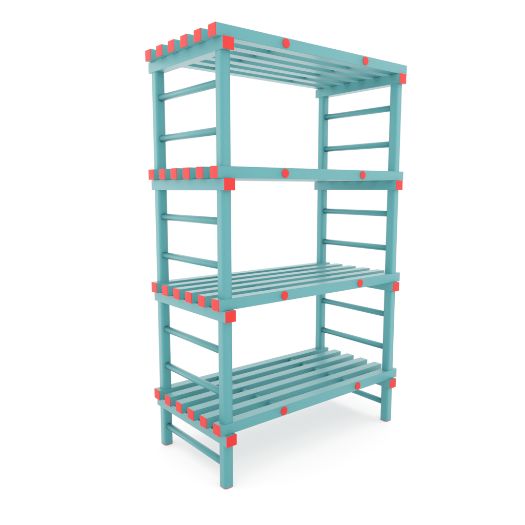 Plastic rack Euro rack modular