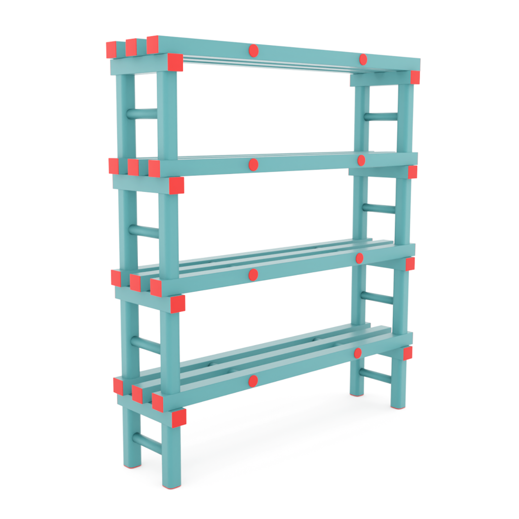 Rayonnage en plastique eurostelle modulaire