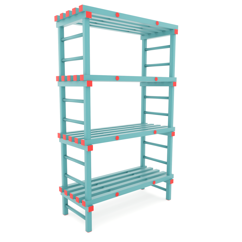 Rayonnage en plastique eurostelle modulaire