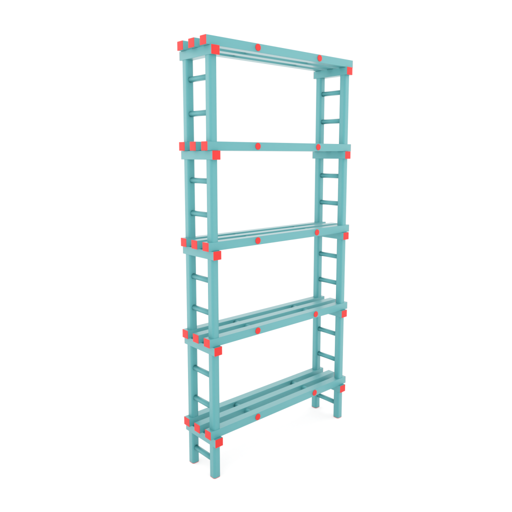 Rayonnage en plastique eurostelle modulaire