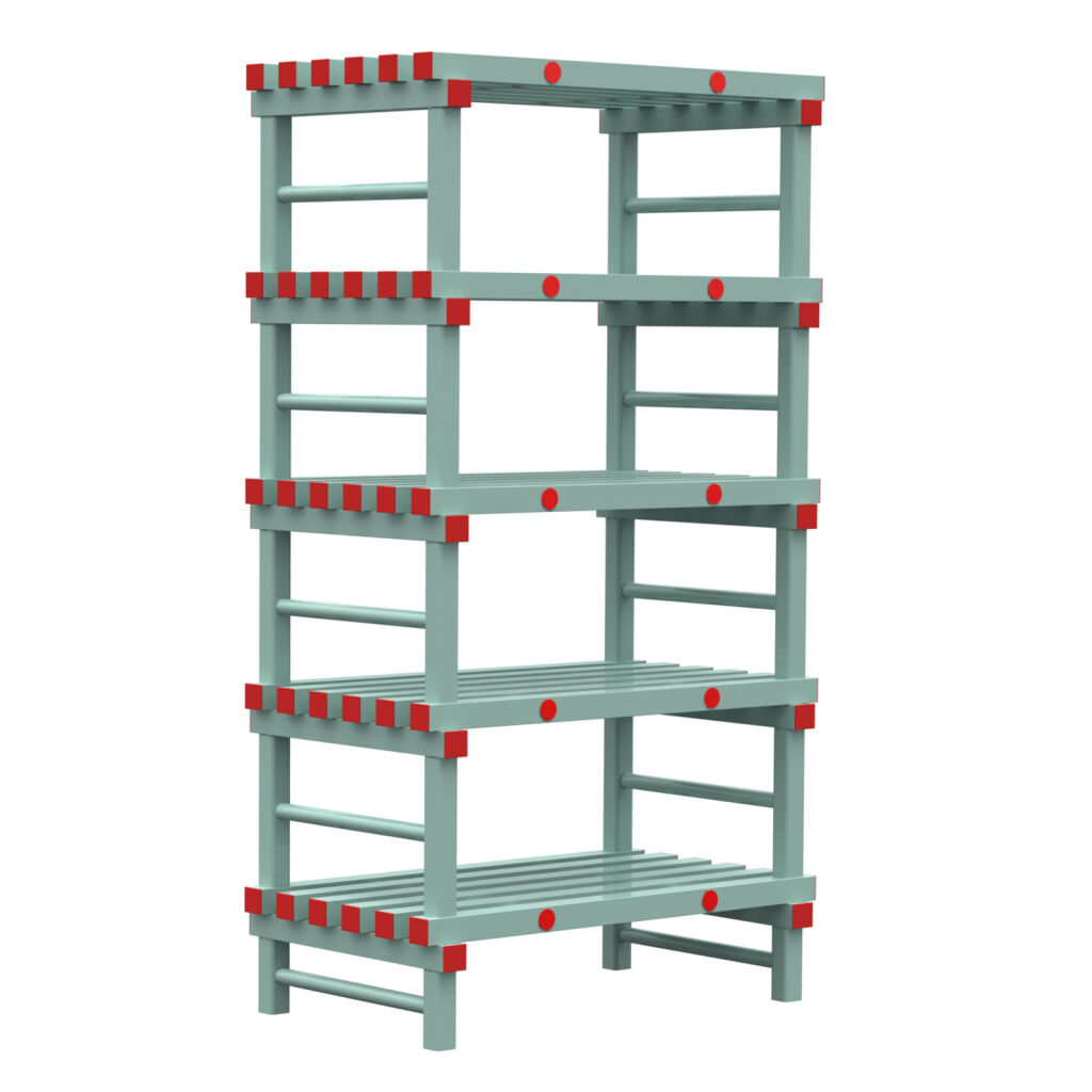 Rayonnage en plastique eurostelle modulaire