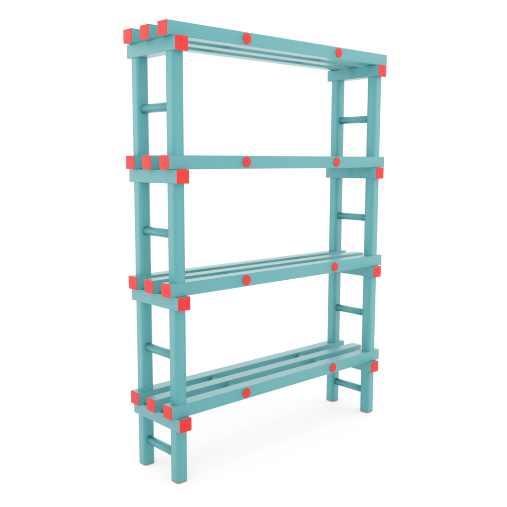Rayonnage en plastique eurostelle modulaire