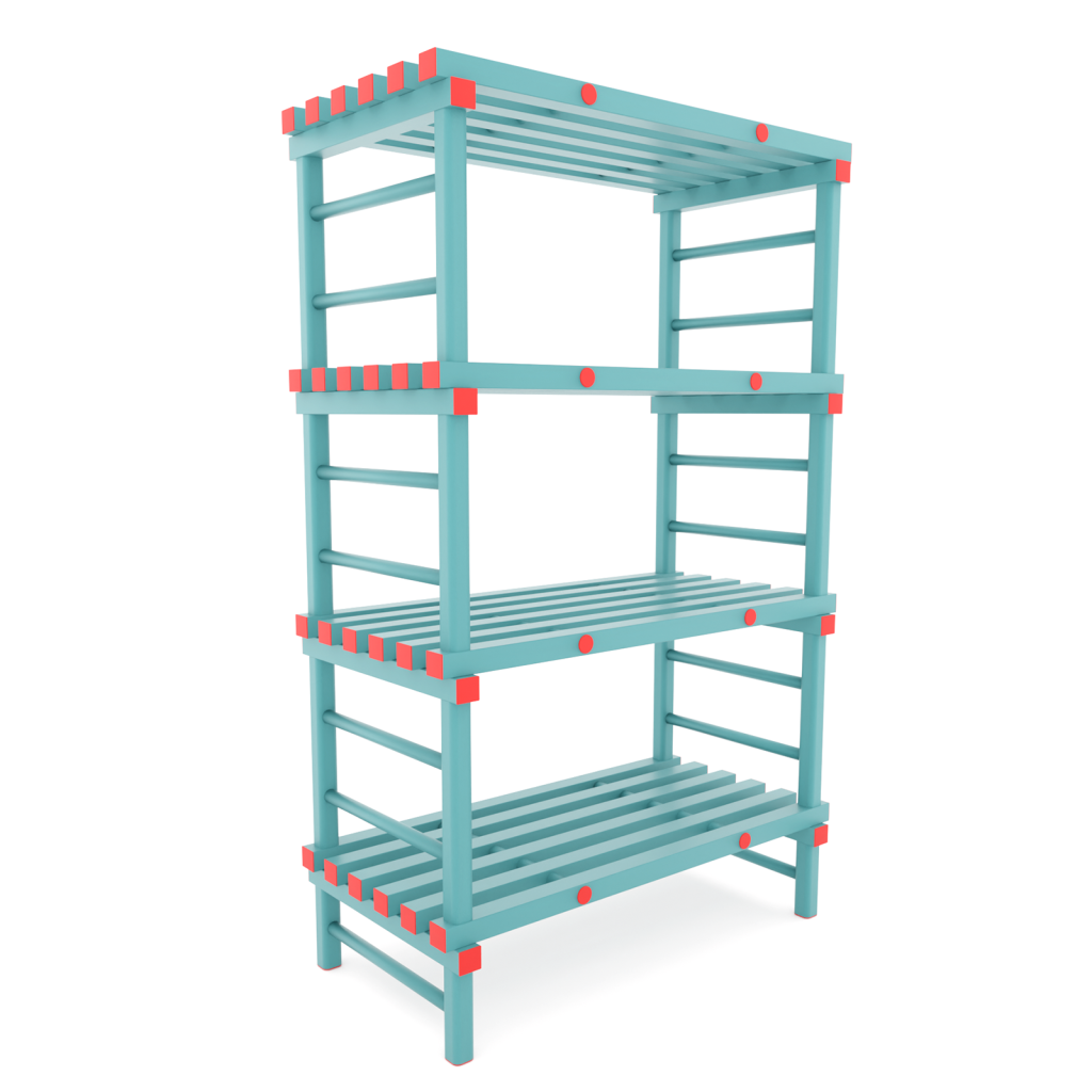 Rayonnage en plastique eurostelle modulaire