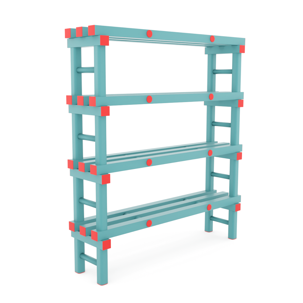Rayonnage en plastique eurostelle modulaire