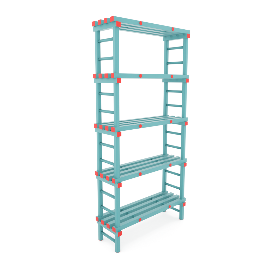 Rayonnage en plastique eurostelle modulaire