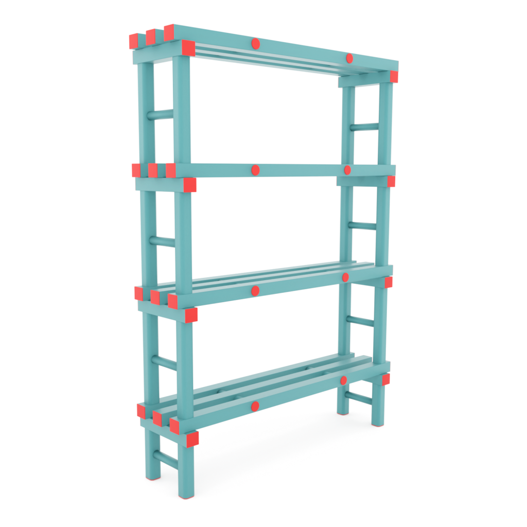 Rayonnage en plastique eurostelle modulaire