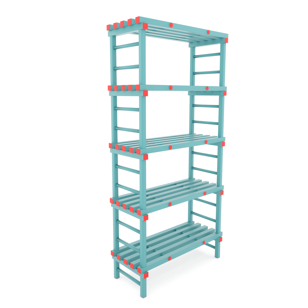 Rayonnage en plastique eurostelle modulaire