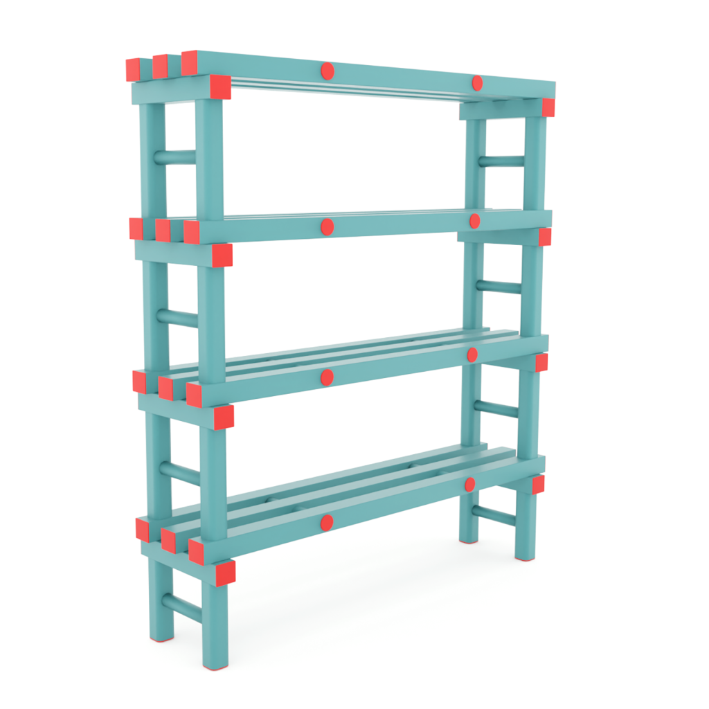 Rayonnage en plastique eurostelle modulaire