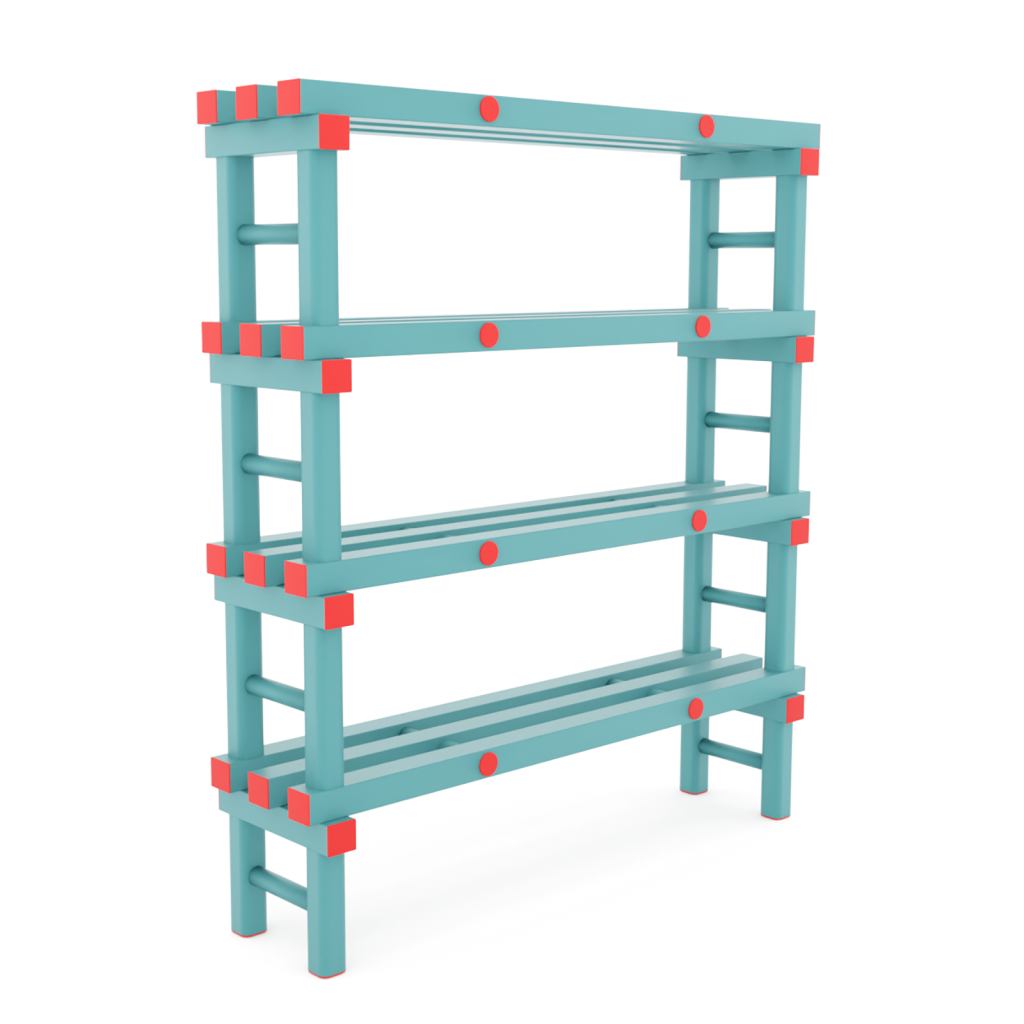 Rayonnage en plastique eurostelle modulaire