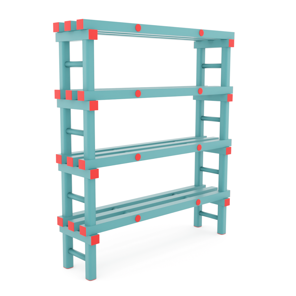 Rayonnage en plastique eurostelle modulaire
