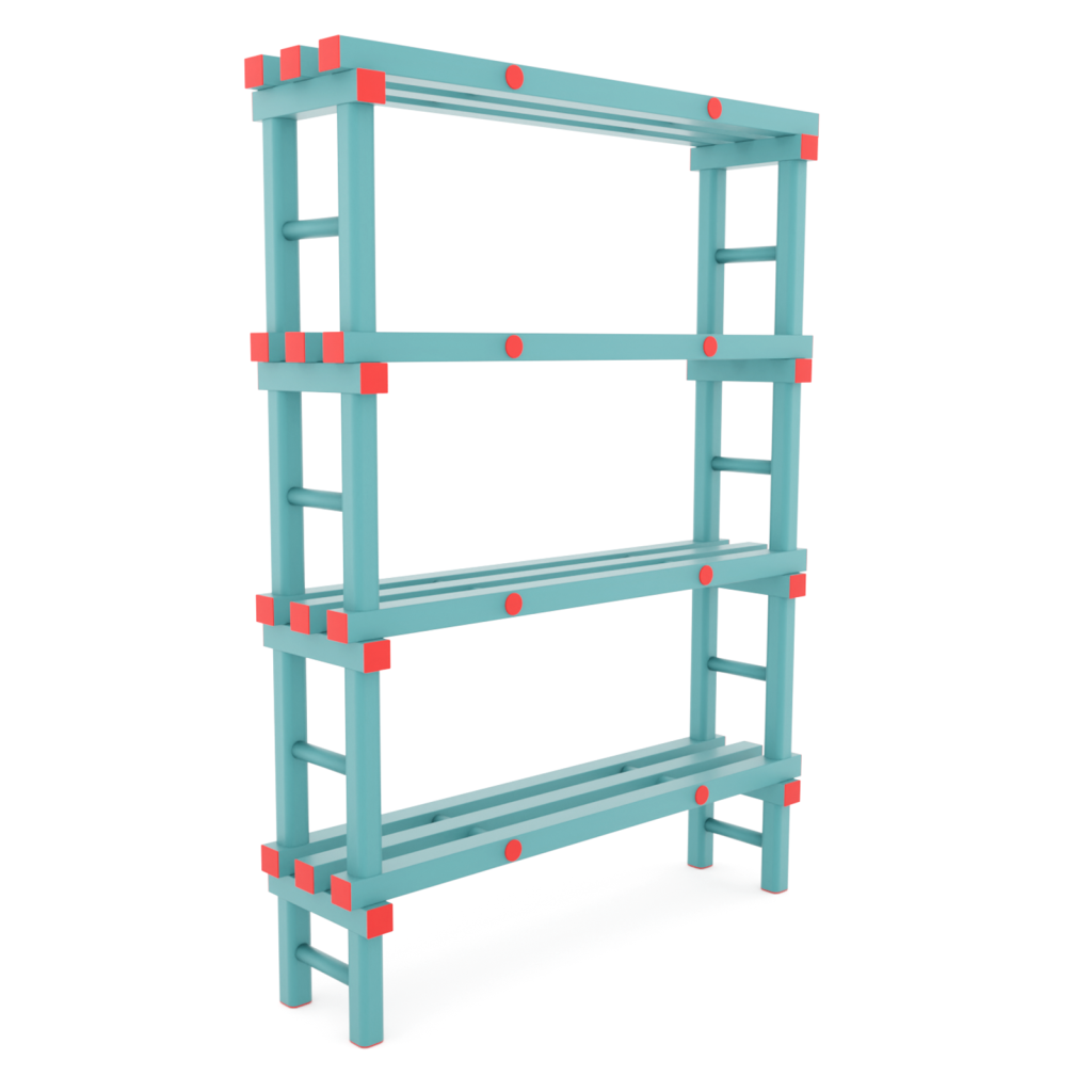 Rayonnage en plastique eurostelle modulaire