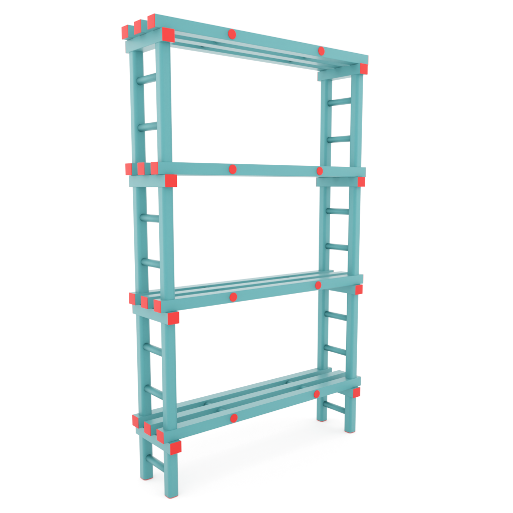Rayonnage en plastique eurostelle modulaire