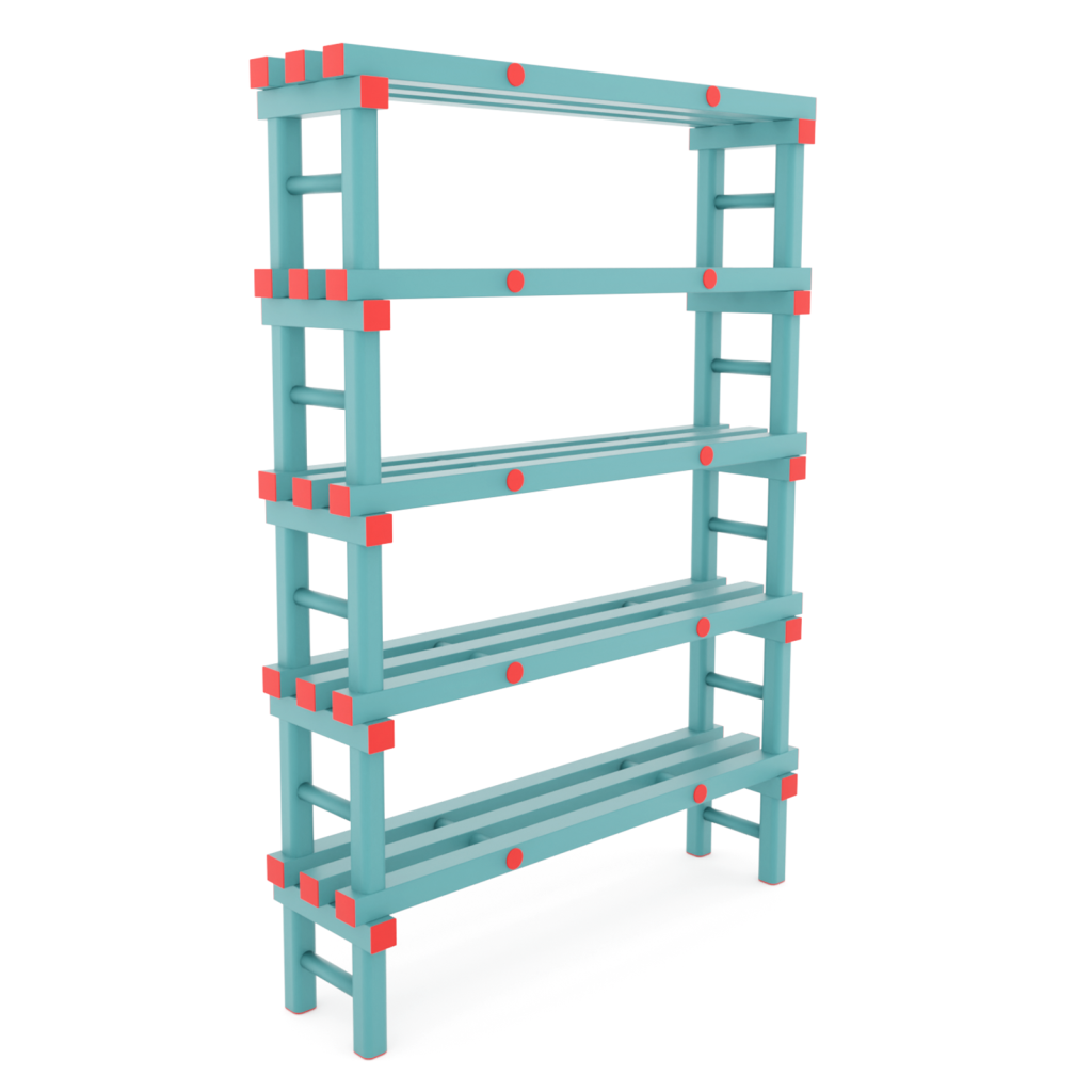 Rayonnage en plastique eurostelle modulaire