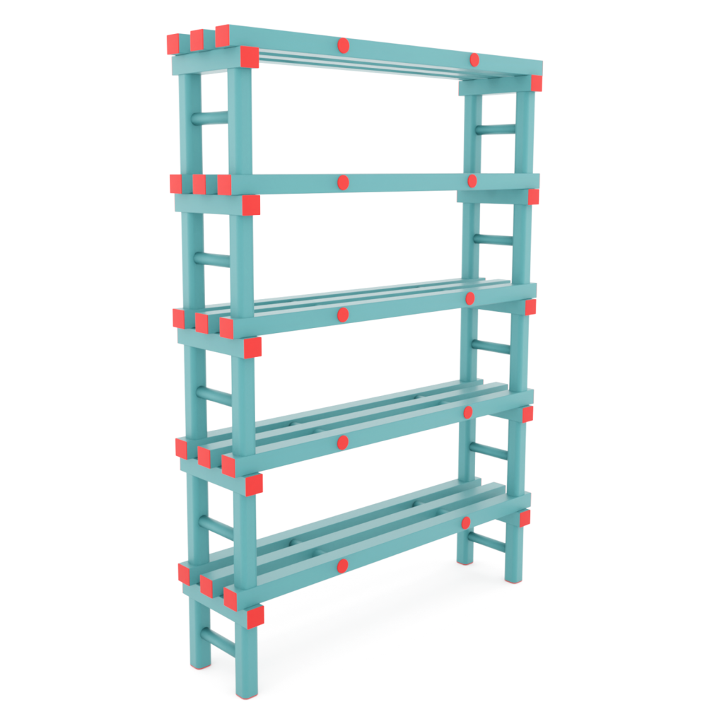 Rayonnage en plastique eurostelle modulaire